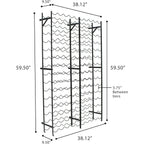 Sorbus Wine Rack Freestanding Floor - Wine Bottle Holder Holds 150 Bottles Of Wine - 150 Bottle Capacity Wine Storage For Any Bar, Wine Cellar, Kitchen, Dining Room