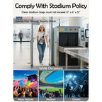 Clear Bag For Stadium Events, Clear Purses For Women Men, Transparent Crossbody Bag, See Through Large Sling Backpack