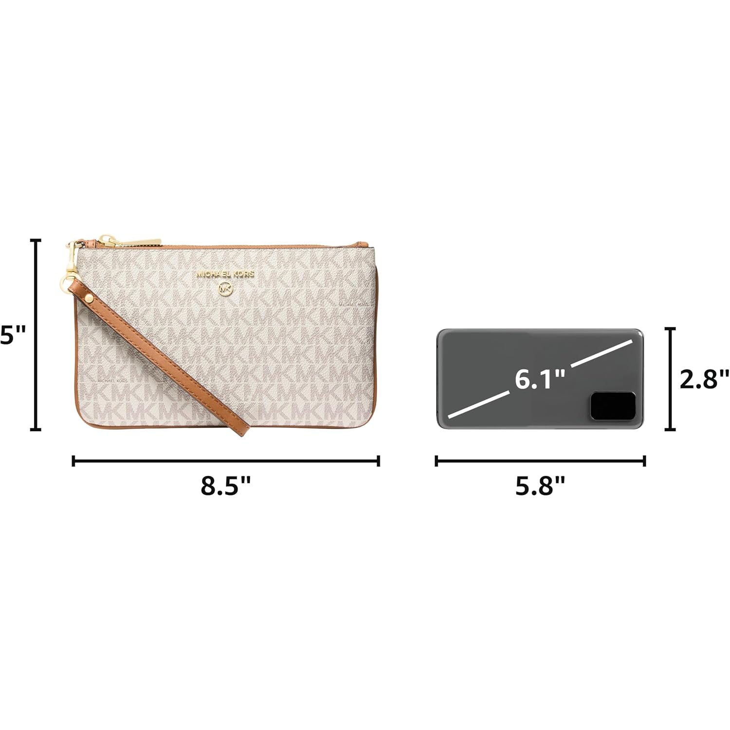 Michael Kors Jet Set Charm Medium Top Zip Wristlet