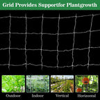 Sukh Trellis Netting For Climbing Plants - 5 X 15 Ft Garden Net, 2 Pack | Polyester Plant Netting Support For Cucumbers & Tomato, Soft & Duarable, White Garden Nets For Vines, Vegetables & Fruits