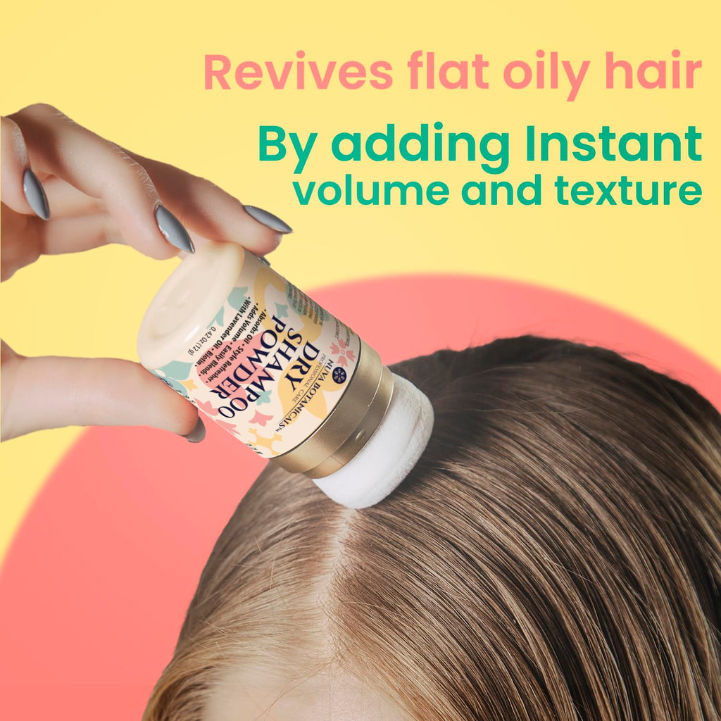 Non Aerosol Dry Shampoo Powder With Biotin - Lavender Extract And Korean Ginseng - Volumizing Travel Size (0.42 Oz) - Gifts For Her