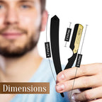Facón Straight Razors for Men - Professional Barber Straight Edge Razor Kit with 100 Blades, Classic Stainless Steel Barbero Shaver for a Smooth & Precise Shave, Premium Barber Razor for Men's Shaving