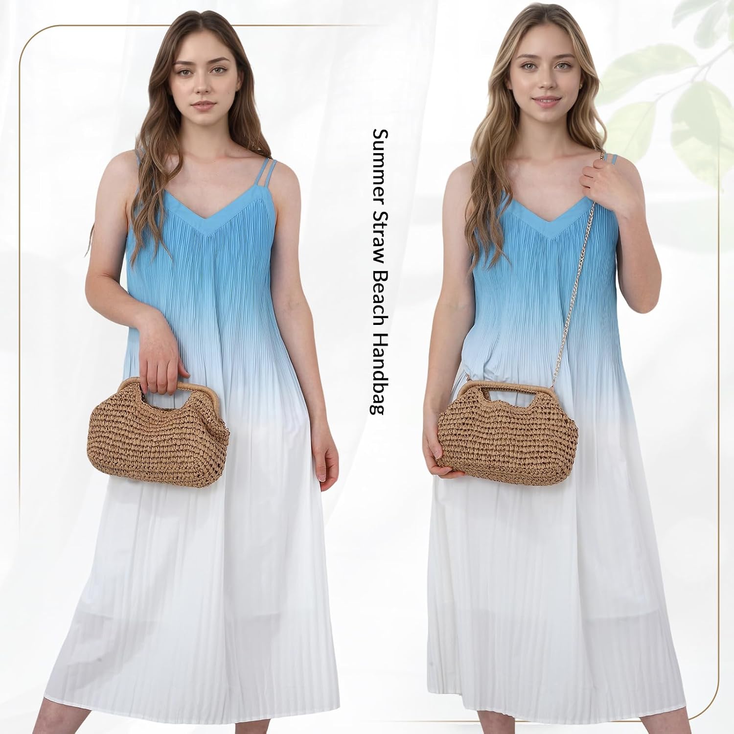 Straw Dumpling Clutch Bag, Summer Beach Bag, Woven Straw Tote Clutch Purse For Women, Vacation Evening Bags