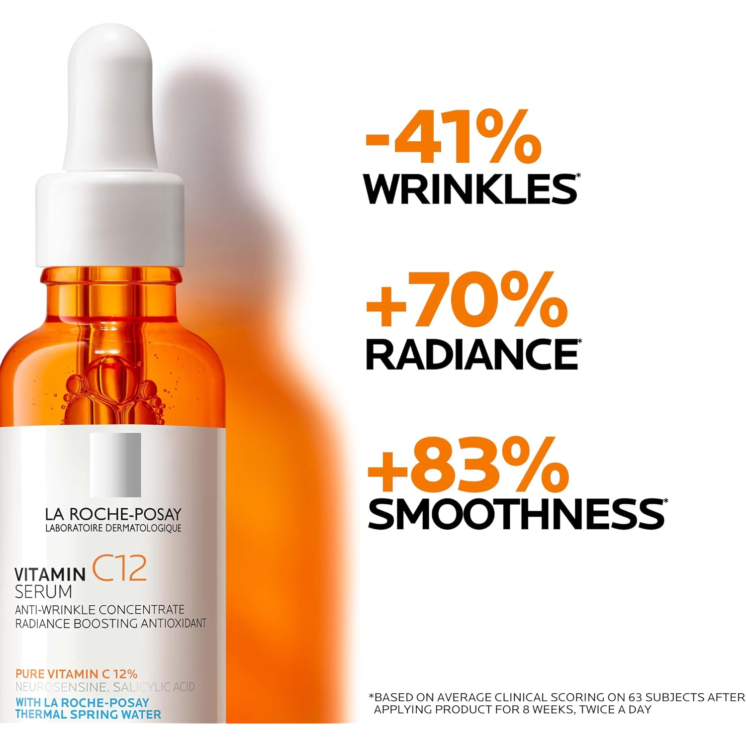 Pure Vitamin C Serum For Face With Hyaluronic Acid & Salicylic Acid, Hydrating & Brightening Serum