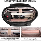Puffer Tote Bag For Women Quilted Nurse Bag Lightweight Work Bag For Teacher Travel Handbag With Multiple Pockets
