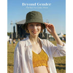 Hongteya Bucket Sun Hats For Woman Men Cotton Packable Summer Beach Sun Bucket Hats For Women Men Fishing Outdoor Vacation