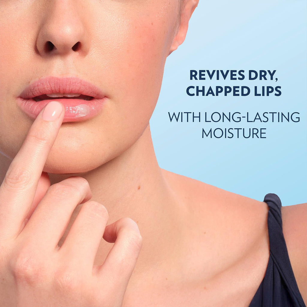 Vaseline Lip Therapy Advanced Healing 3-Pack – White Petroleum Moisturizing Lip Balm For Extremely Dry Lips, 0.35 Oz Ea
