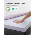 Perlecare Twin Xl Mattress Topper, 3 Inch Cooling Mattress Topper - Gel Memory Foam For Pressure Relief, Premium Soft Sleep, Non-Slip Design With Removable & Washable Cover, Oeko-Tex Certified