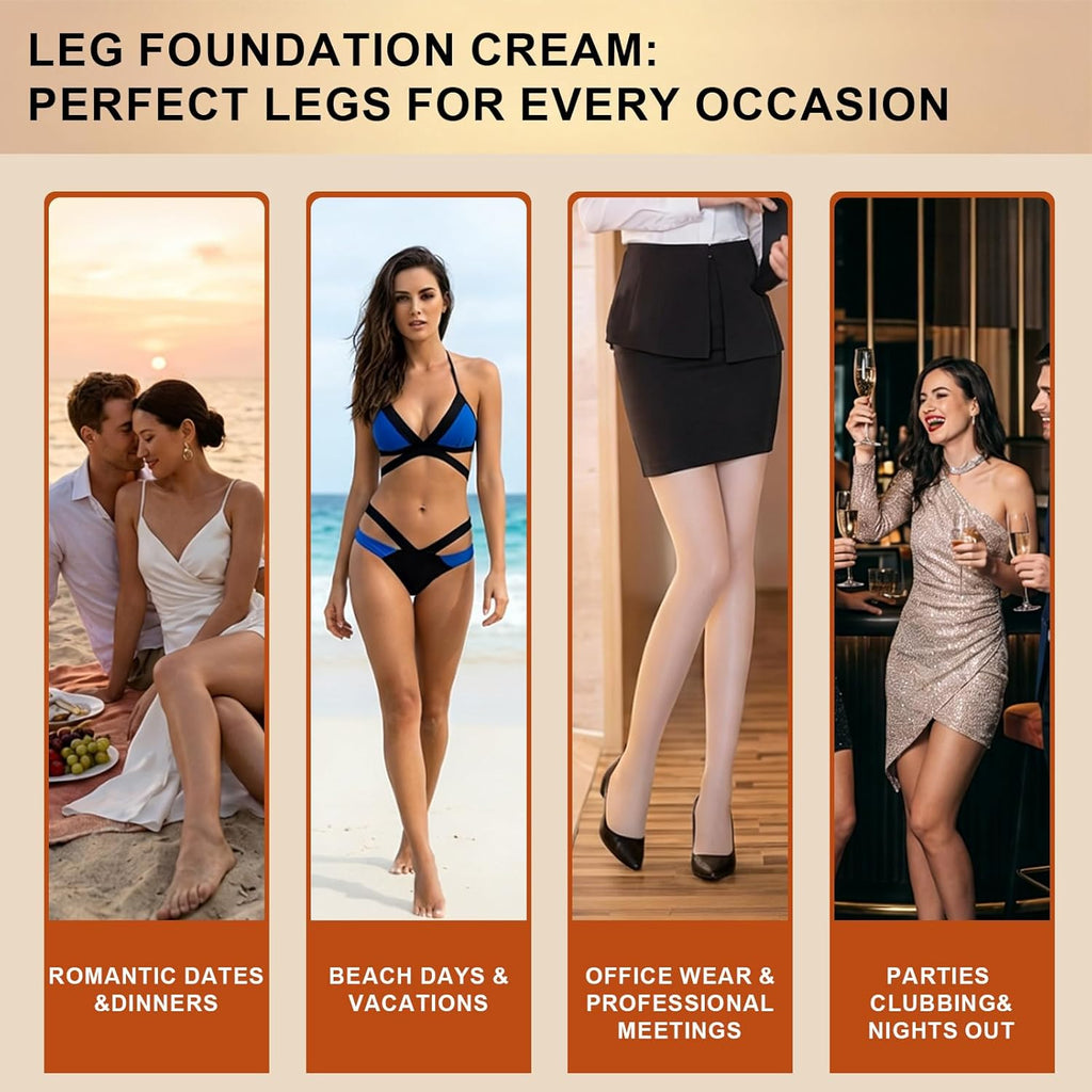 O’CHEAL Waterproof Leg Makeup Cream, No Transfer Tattoo Cover Up&Scar Concealer, Long Lasting Body Foundation for Flawless Skin, Leg Varicose Vein Cover Up, Suitable All Skin Tones (Nature)