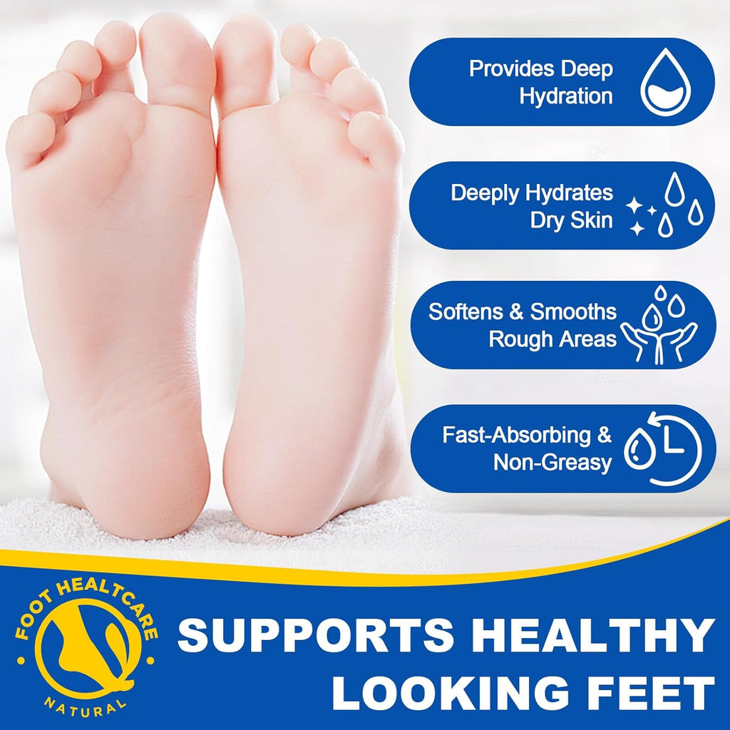 60% Urea Foot Cream with 2% Salicylic Acid, Urea Cream for Cracked Heels and Dry Skin, Deep Moisturizing, Foot Callus Remover and Soften, Cracked Heel Repair Cream, Feet Care