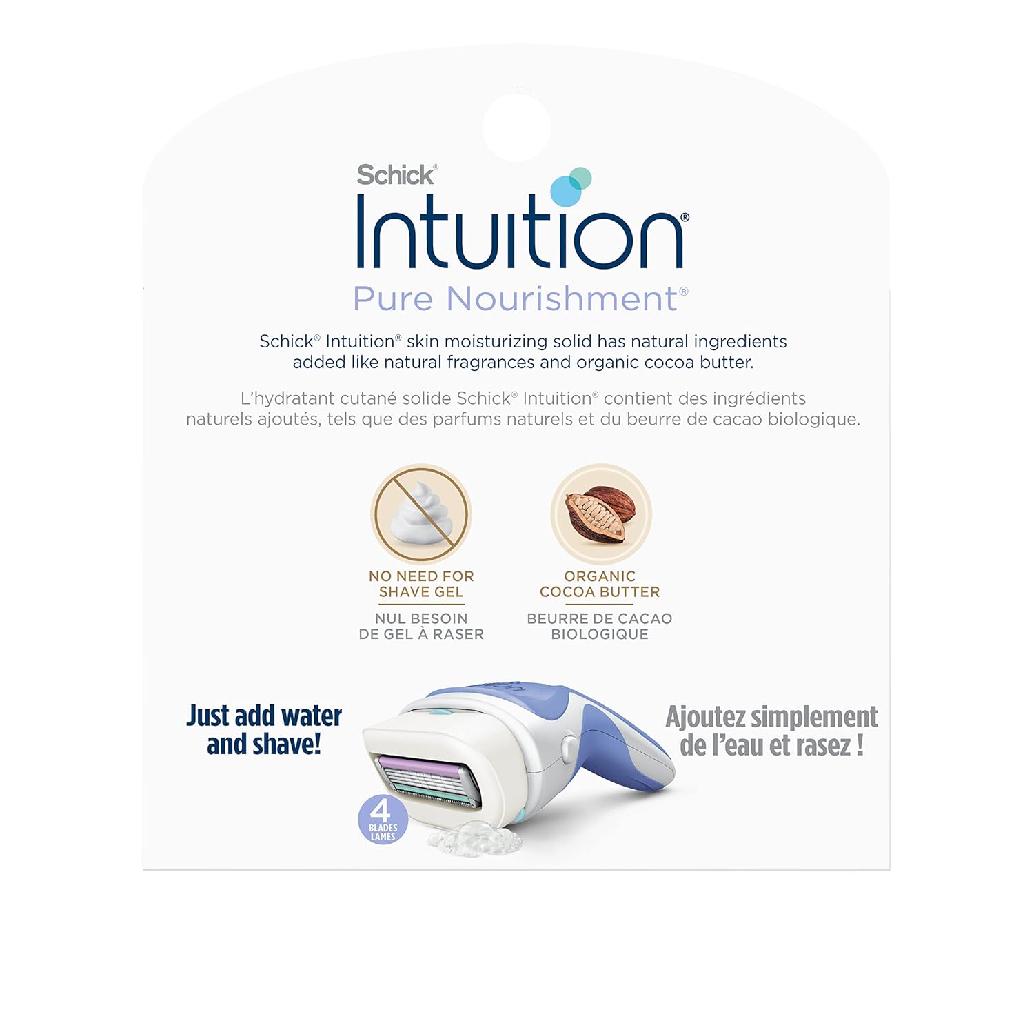 Schick Intuition Pure Nourishment Womens Razor Refills with Coconut Milk and Almond Oil, 3 Count (Pack of 1)