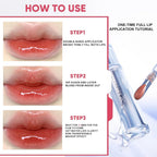 JUDYDOLL Ice Watery Lip Gloss, Moisturizing Liquid Lipstick with Hyaluronic Acid & Collagen,Long-lasting Mirror Lip Glazes with Iron Applicator(#10 Juiced Berry)