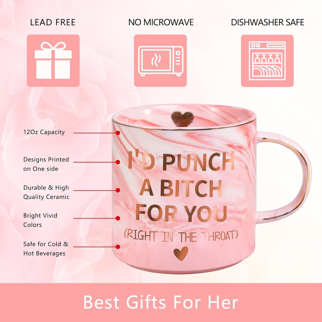 Ulrhpc Mothers Day Mom Gifts for Mom Wife from Daughter Son, Birthday Gifts for Women Her Girlfriend Sisters Friends, 12 OZ Funny Coffee Mug, Valentines Galentines Day Christmas Stocking Stuffers