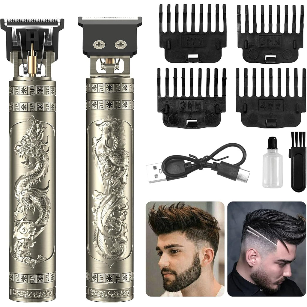 Beard Trimmer for Men-Hair Clippers for Men-Cordless Rechargeable Hair Clipper and Trimmer-Beard Shaver Barbershop (Bronze)