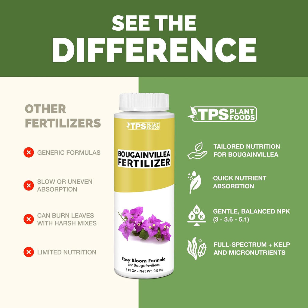 Bougainvillea Fertilizer – Liquid Plant Food For More Blooms, Brighter Color & Fuller Growth, 8 Oz