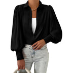 Btfbm Blouses For Women Dressy Casual, V Neck Long Sleeve Button Down Shirt, Fall Summer Tops, 2026 Fashion Clothing