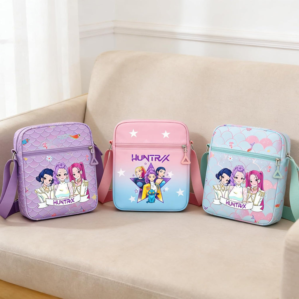 For Demon Hunters mini crossbody bag, For Korean idol,also a shoulder bag, features a cartoon pattern design. (purple)