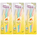Tinkle Dermaplaning Tool 9ct, Dermaplane Razor for Women, Safe and Easy Peach Fuzz Remover, Eyebrow Trimmer with Protective Cover (3 Packs of 3), Stocking Stuffers