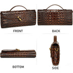Trendy Women Crocodile Evening Clutch Purse Crossbody Shoulder Handbag Cute Vegan Leather Satchels