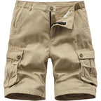 Vcansion Men'S Cargo Shorts Casual Cotton Multi-Pockets Elastic Waist Camo Shorts