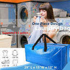 Heavy Duty Extra Large Blue Moving Bags With Strong Zipper Backpack Handles | 4 Pack Clothes Storage Bags Totes Space Saving Moving Boxes Bins Packing Bags For College Dorm Compatible With Ikea Frakta