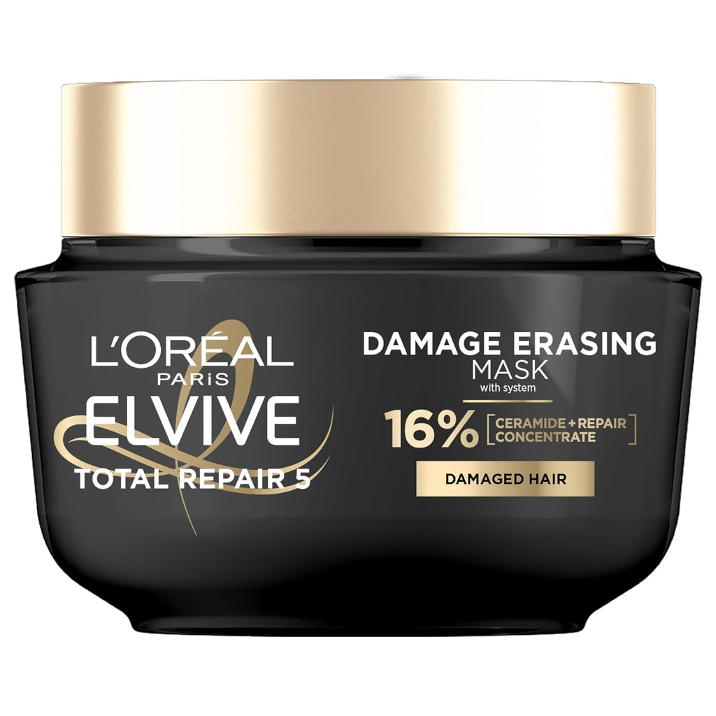 L'Oreal Paris Elvive Total Repair 5 Damage-Erasing Balm Mask, Rinse-Out Hair Treatment, 8.5 Fl Oz (Packaging May Vary)