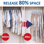 Hanging Vacuum Storage Bags, 6 Pack Large Hanging Vacuum Seal Garment Bags For Clothing, Space Saver For Clothes, Suits, Dresses, Jackets, Clothing Storage For Moving Supplies(6 Long)
