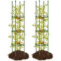 2 Pack Up To 59 Inch Height Adjustable Tomato Cages For Garden | Heavy Duty, Rust-Resistant Trellis, Adjustable Height For Climbing Vegetables & Flowers, Supports Tomatoes,Cucumbers,Peonies