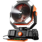 Portable Misting Fan With 20000Mah Usb Rechargeable Battery, 250Ml Water Tank & Led Lantern – Cooling Fan With Mister For Camping, Home, Tent, Beach, Picnic, Barbecue, Outdoor & Indoor Use