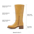 Dream Pairs Women'S Square Toe Platform Chunky Block Heel Knee High Riding Boots