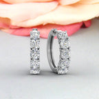 2 to 3 1/10 Carat Natural Diamond Hoop Earrings for Women in 14K Gold - IGI Certified