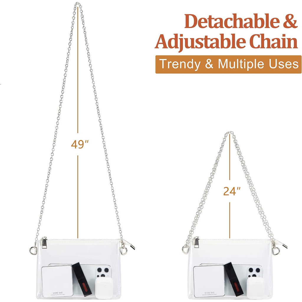 Clear Bag Stadium Approved: Suit For Quick Security Check - Small Transparent Purse For Women