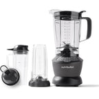 Nutribullet Full-Size Blender Combo, Single-Serve & Large Capacity, 1200W, 64oz Pitcher, 32oz Cup, Extractor Blade, 3-Speed, Pulse, Smoothies, Soups, Sauces, Easy Cleaning, Dark Gray, NBF50500