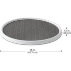 Copco 18 Inch Lazy Susan Turntable Organizer - Nonslip Rotating Cabinet Organizer For Kitchen Pantry, Under Sink, Countertop Storage, Rimmed Edge, Wipe Clean