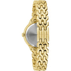 Bulova Ladies' Classic Crystal Gold Stainless Steel 3-Hand Quartz Watch, Mother Of Pearl Dial
