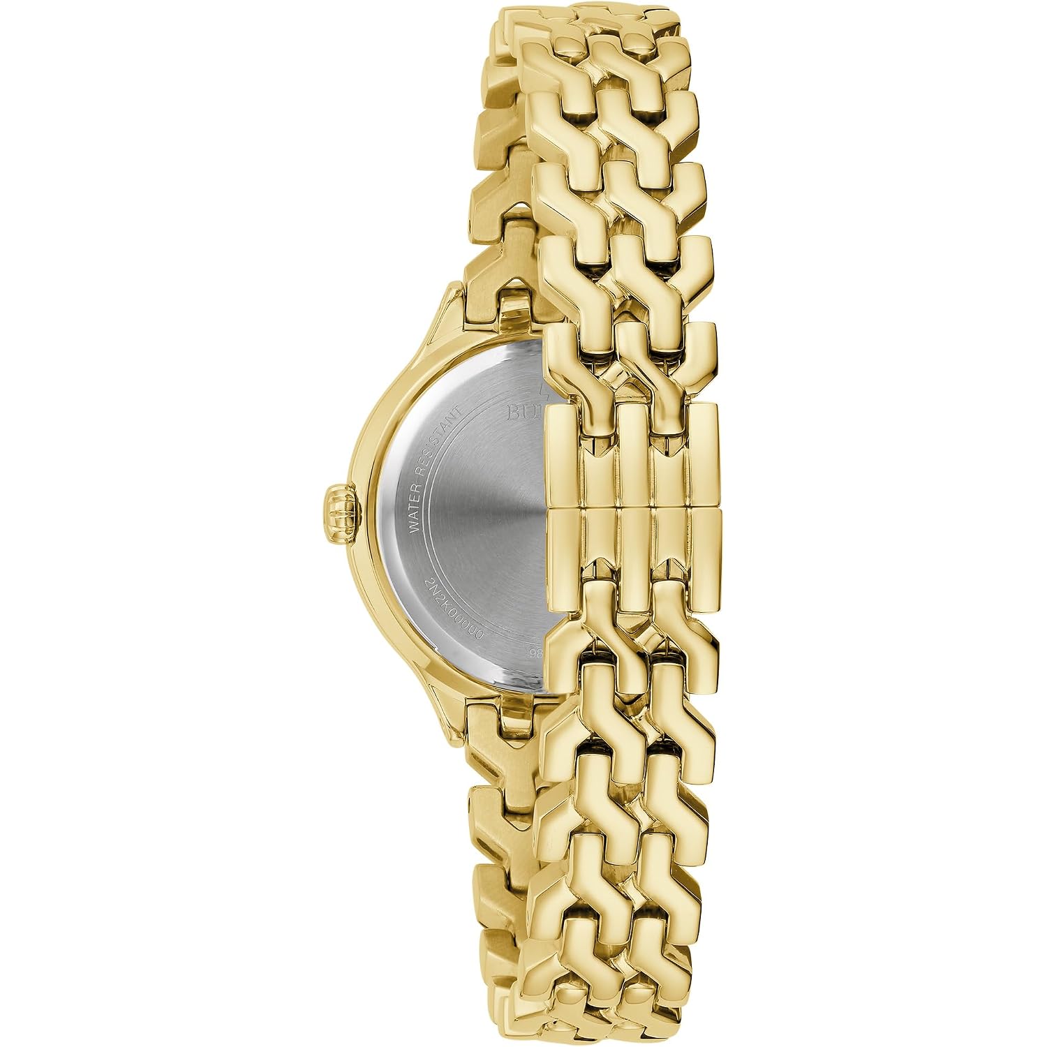 Bulova Ladies' Classic Crystal Gold Stainless Steel 3-Hand Quartz Watch, Mother Of Pearl Dial