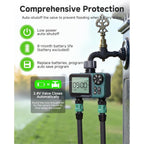 Sprinkler Timer: Programmable Hose Timer With Rain Delay/Manual/Automatic Watering System, Water Timers For Garden Hose, Digital Drip Irrigation For Yard Lawn Outdoor（1 Outlet）
