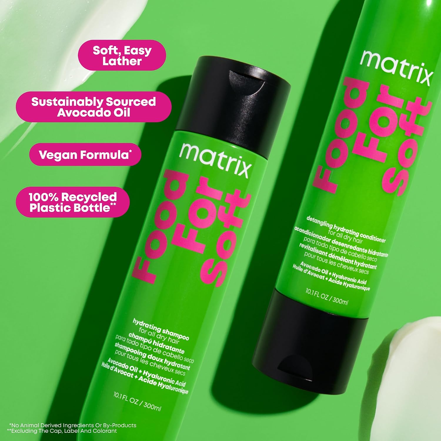 Matrix Food For Soft Shampoo & Conditioner Set For Dry And Brittle Hair - Moisturizes, Detangles And Cleanses, With Hyaluronic Acid & Avocado Oil