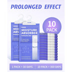 Moisture Absorbers 10 Pack, 9.8 Oz Compact Dehumidifier Bags & Packs, Moisture Hanging Bag, Humidity Absorbers, Closet Deodorizer Against Musty Odors, 11.8'' X 6.3''