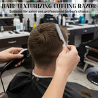 Hair Razors For Cutting Hair, 6.9" Stainless Steel Hair Thinning Razor Kit With 10Pcs Replacement Blades, Professional Styling Texturizing Cutting Razor Tool For Salon And Home