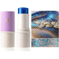 YOUNG VISION Body Glitter Stick, Chunky Mermaid Face Glitter Makeup, Mess-Free Long Lasting Hair & Body Shimmer Sequins for Siren Eyes Halloween Cosplay Festival Accessories - Ocean Blue