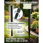 Hggh Solar Lights Outdoor Waterproof Ip67, 60 Led 3 Lighting Modes Solar Spot Lights Outdoor For Yard Garden Pathway Landscape, Auto On/Off, Function 2 In 1(Cool White, 4 Pack)