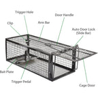 2-Pack Rat Traps Humane Live Mouse Vole Chipmunk Trap Cage For Indoors And Outdoors (Black)
