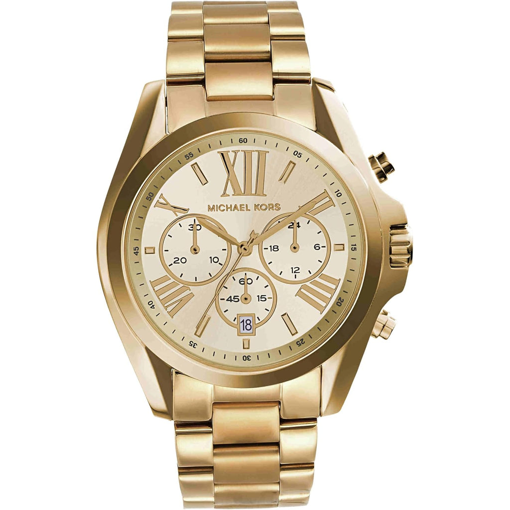 Michael Kors Ladies Mini Bradshaw Watch 36Mm Case Size Quartz Chronograph Movement Stainless Steel Bracelet