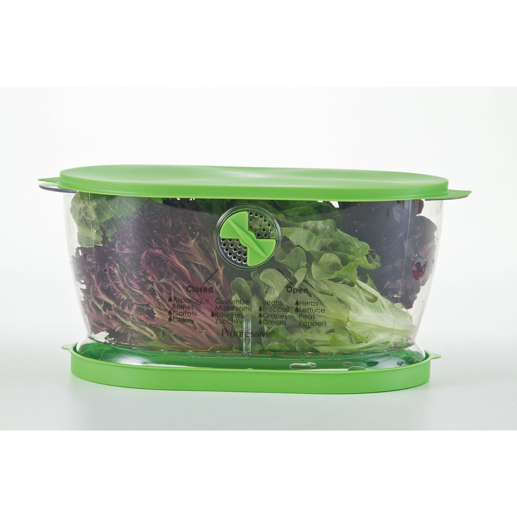 Prep Solutions By Progressive Lettuce Keeper Produce Storage Container, 4.7 Quarts, Green (Lks-06)