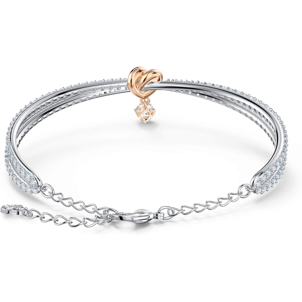 Swarovski Lifelong Heart Necklace, Earrings, and Bracelet Crystal Jewelry Collection, Rose Gold & Rhodium Tone Finish
