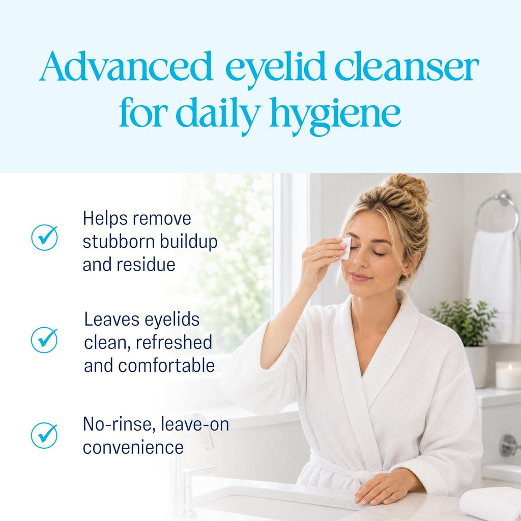 Ocusoft Lid Scrub Plus Inflation Buster – 5 Bonus Pads Included - Advanced Eyelid Cleanser For Intensive Lid & Lash Care - 35 Ct Pre-Moistened Pads