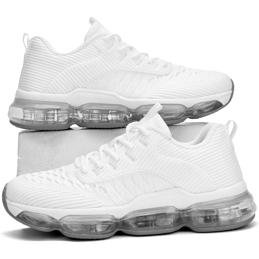 Luogoks Womens Walking Running Shoes Air Cushion Basketball Sneakers Fashion Tennis Breathable Sport Gym Fitness Cross Trainers Shoes