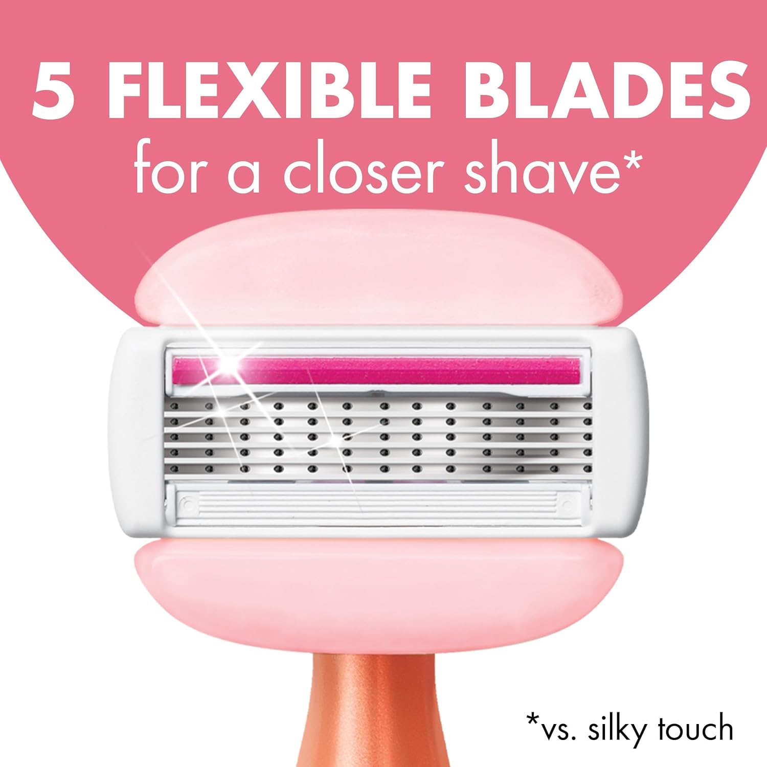 BIC Soleil 5 Glide Women's Disposable 5-Blade Razors, Smooth Glide With Shea Butter Moisture Bars, 2-Pack