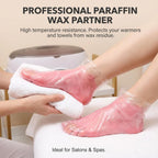 Plastic Foot Covers for Feet - 100pcs Pedicure Liners Disposable Clear Plastic Socks Disposable Foot Covers for Paraffin Bath, Pedicure, Spa, Shoes